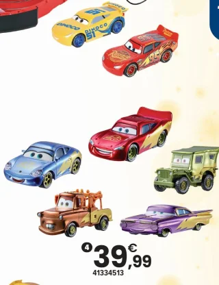 Pack 5 véhicules anniversaire Cars