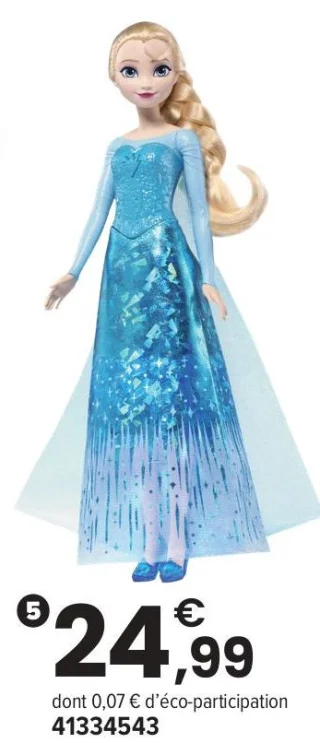 Poupée Elsa chante et lumière Disney La Reine des Neiges