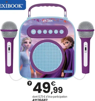 Enceinte Bluetooth avec micros Lexibook Disney La Reine des Neiges