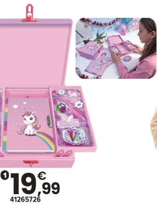 Coffret écriture licorne