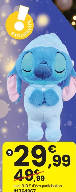 Peluche Stitch endormi Disney