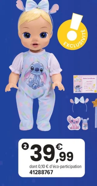 Darlings Poupon Électronique Disney Stitch Blond