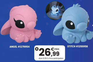 Lampe Squishyglo en Silicone Disney Stitch / Angel
