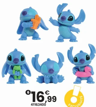 Pack 5 figurines Stitch Disney