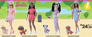 Poupée et chien Barbie Twinning Looks