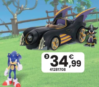 Figurine 6 cm Shadow et Batmobile Sonic