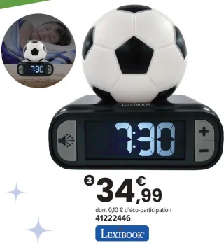 Réveil veilleuse Football Lexibook