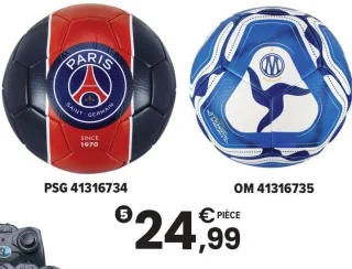 Ballon de football Taille 5 PSG / OM