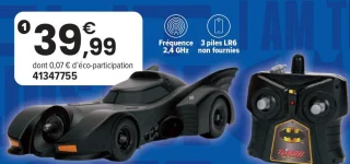 Voiture télécommandée Jada Batman RC Batmobile 1989