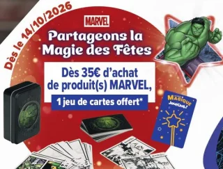 Jeu de cartes Marvel offert dès 35€ d'achat de produits Marvel