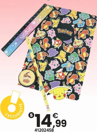 Set papeterie de 6 pièces Pokémon