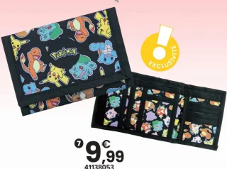 Portefeuille 3 volets Pokémon