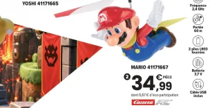Drone Carrera RC Cape Volant Mario / Yoshi