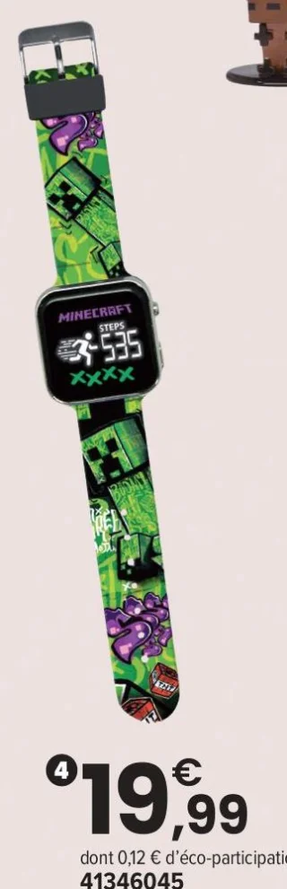 Montre LED tracking Minecraft