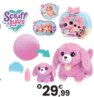 Boule de poils Maman et bébé Scruff a Luvs