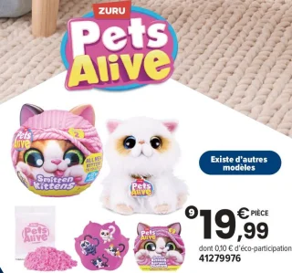 Peluche Smitten Kittens Série 2 Pets Alive Zuru