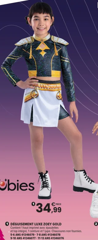 Déguisement Luxe Zoey Gold Rubies K-Pop Demon Hunters