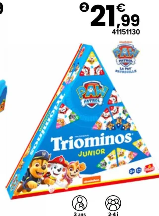Jeu de société Triominos Junior La Pat' Patrouille