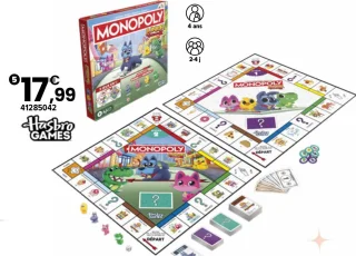 Jeu de société Monopoly Junior 2 en 1 Hasbro Games