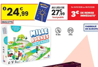 Jeu de société Mille Bornes - Le Grand Classique Plateau Dujardin