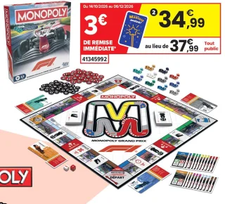 Jeu de société Monopoly Formula 1