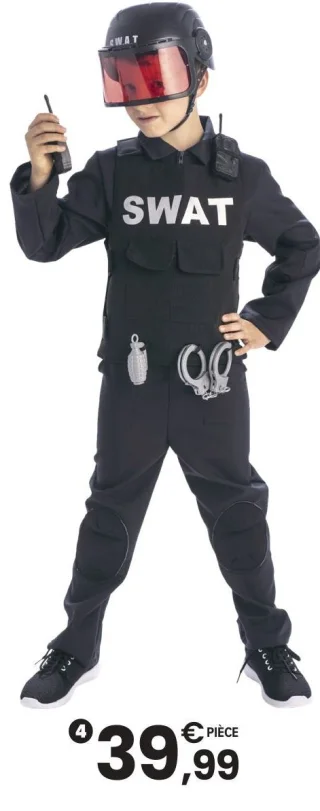 Déguisement Agent du SWAT 5-7 ans / 8-10 ans