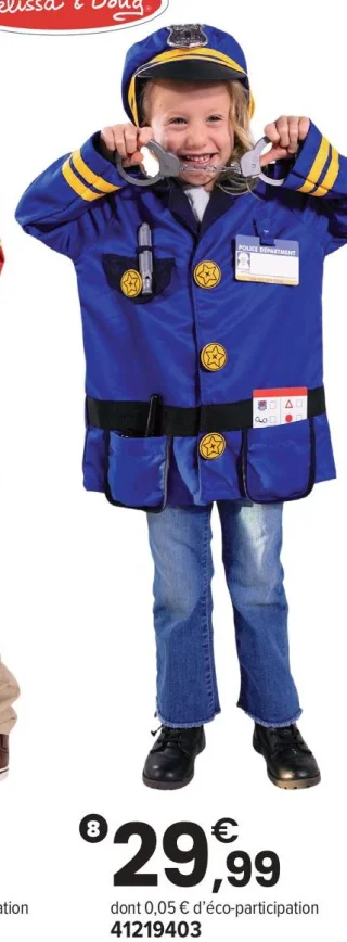 Déguisement Policier et accessoires 3-6 ans Melissa & Doug