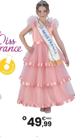 Déguisement robe rose Miss France