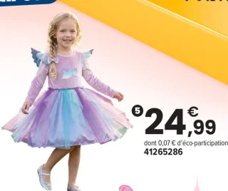 Robe licorne lumineuse 5-7 ans