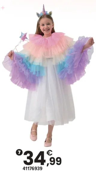 Set cape licorne et accessoires