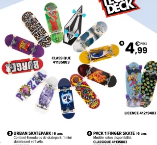 Pack 1 finger skate Tech Deck