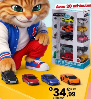 Set 20 véhicules Die Cast Team City