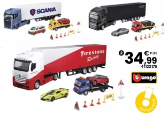 Ensemble véhicules de transport Bburago