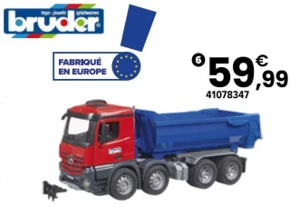 Camion benne Mercedes Benz Arocs Halfpipe Bruder