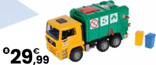 Camion poubelle vert MAN TGA