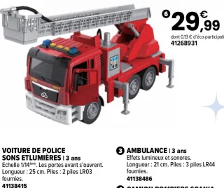 Camion de pompiers Team City