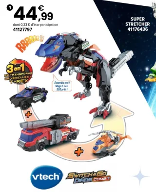 Vtech Switch & Go Combo Trio le Méga T-Rex SOS 3 en 1
