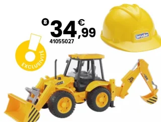 Tractopelle JCB 4CX avec casque Bruder