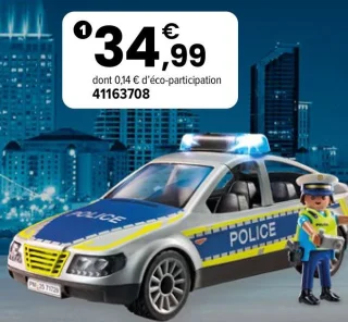 Voiture de police avec sirène et gyrophare Playmobil 71729