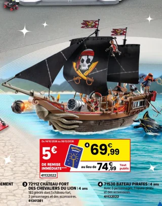 Bateau Pirates Playmobil 71530