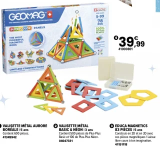Jeu de construction Panel Supercolor 78 pièces Geomag