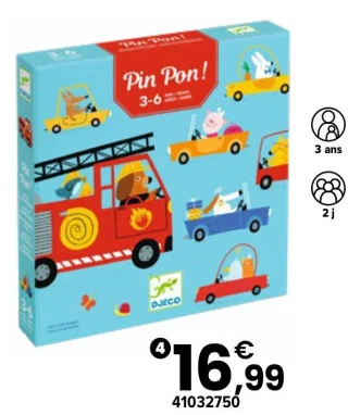 Jeu de société Pin Pon Djeco