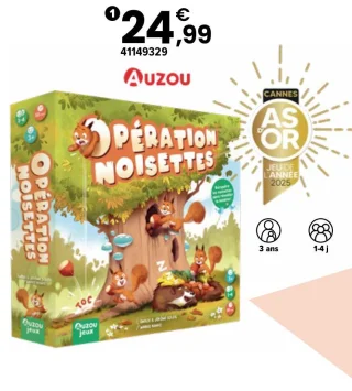 Jeu de société Opération Noisettes Auzou