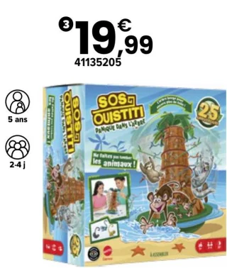 Jeu d'adresse SOS Ouistiti 25 ans Mattel Games
