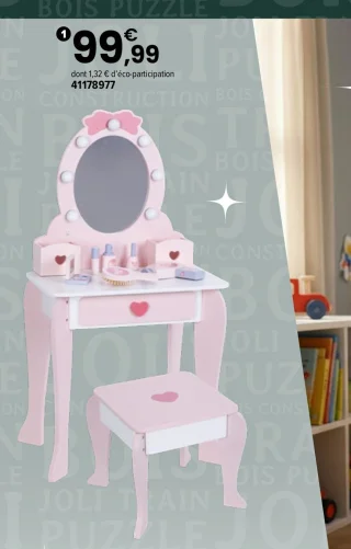 Coiffeuse avec lumière