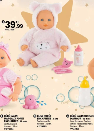 Poupon Corolle Bébé Calin Ourson d'Amour