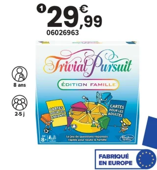 Jeu de société Trivial Pursuit Édition Famille Hasbro Games
