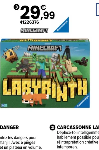 Jeu de société Labyrinth Minecraft Ravensburger