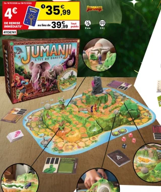 Jeu de société Jumanji L'île du Danger Plateau 3D