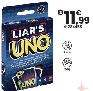Jeu de cartes Liar's UNO Mattel Games
